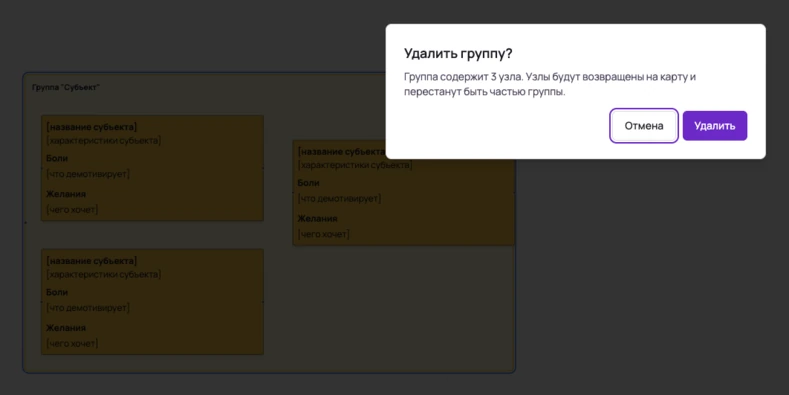 Удаление  группы