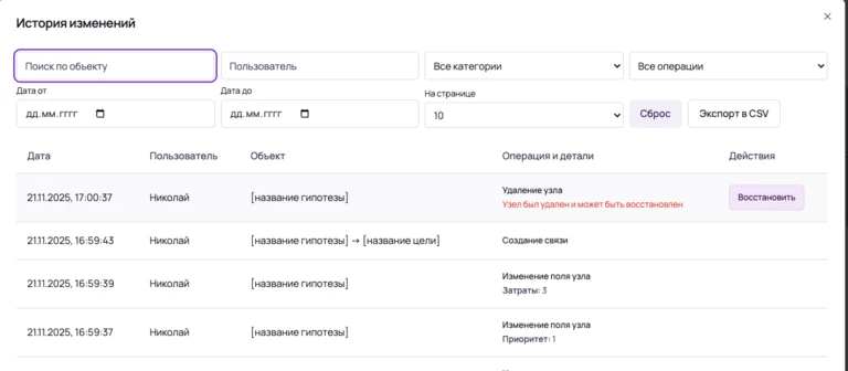Восстановление узла